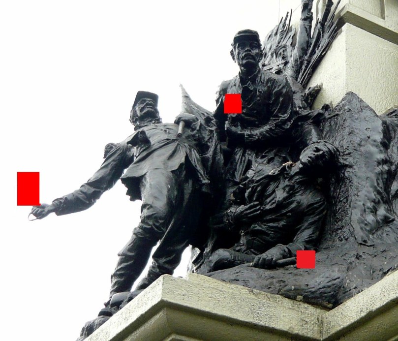 Mutilaciones en el monumento a Bolognesi